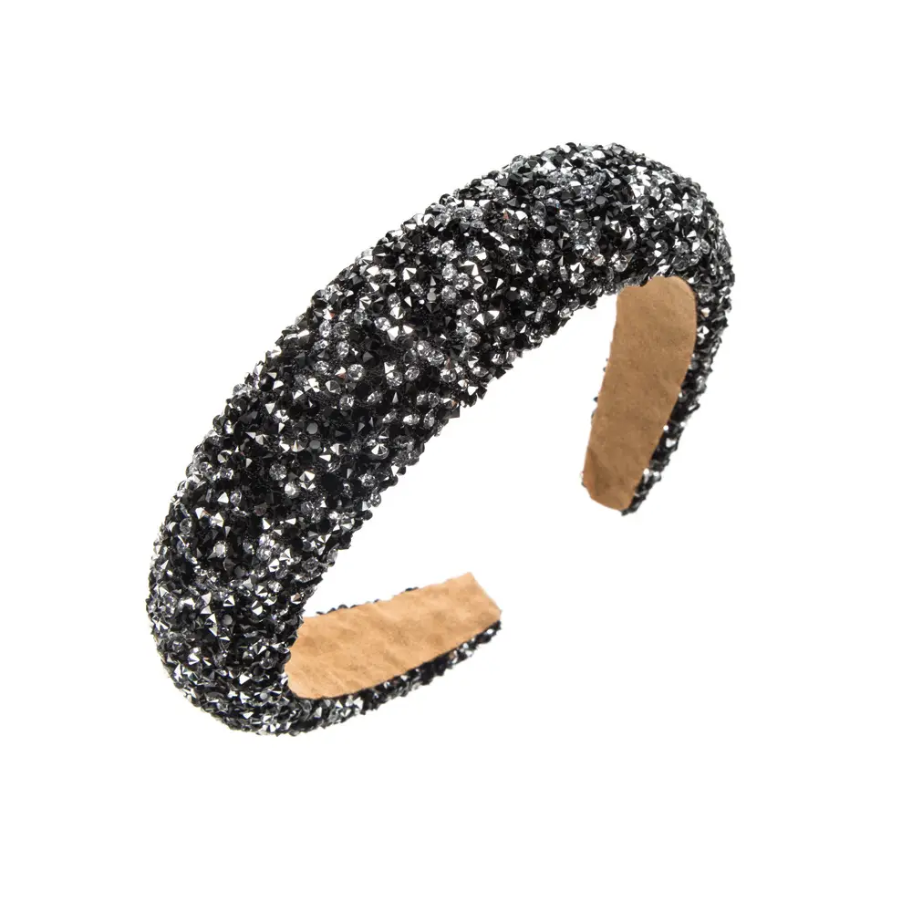 Wide Brim Sponge Diamond Headband for Women - Image 9