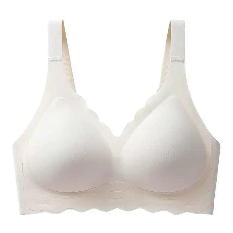 Black Fixed Cup One-Piece Bra for Women - Image 9
