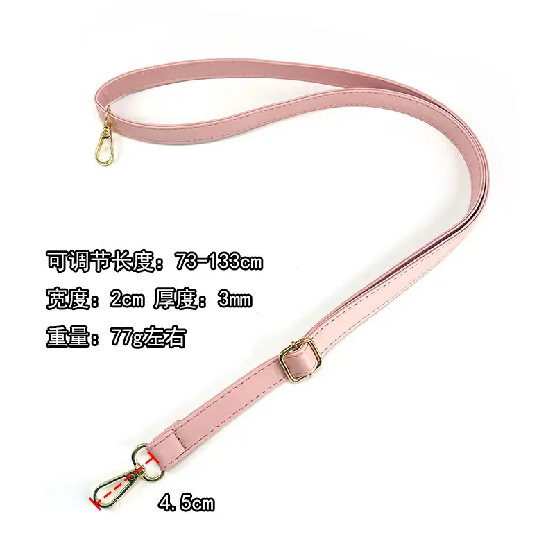 Adjustable Leather Shoulder Strap Bag Accessories in Red Green Pink Black — feature 2