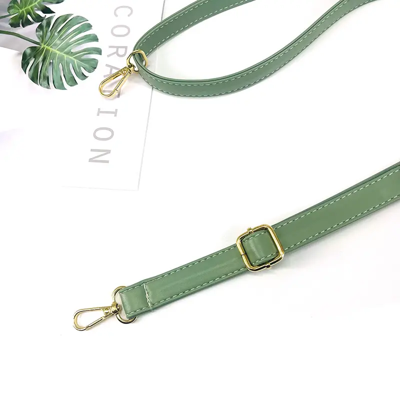 Adjustable Leather Shoulder Strap Bag Accessories in Red Green Pink Black — feature 9