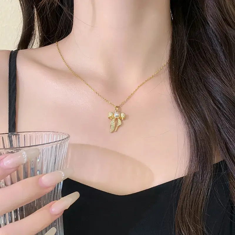 Women's Light Luxury Pearl Clavicle Necklace Niche Design - Image 159