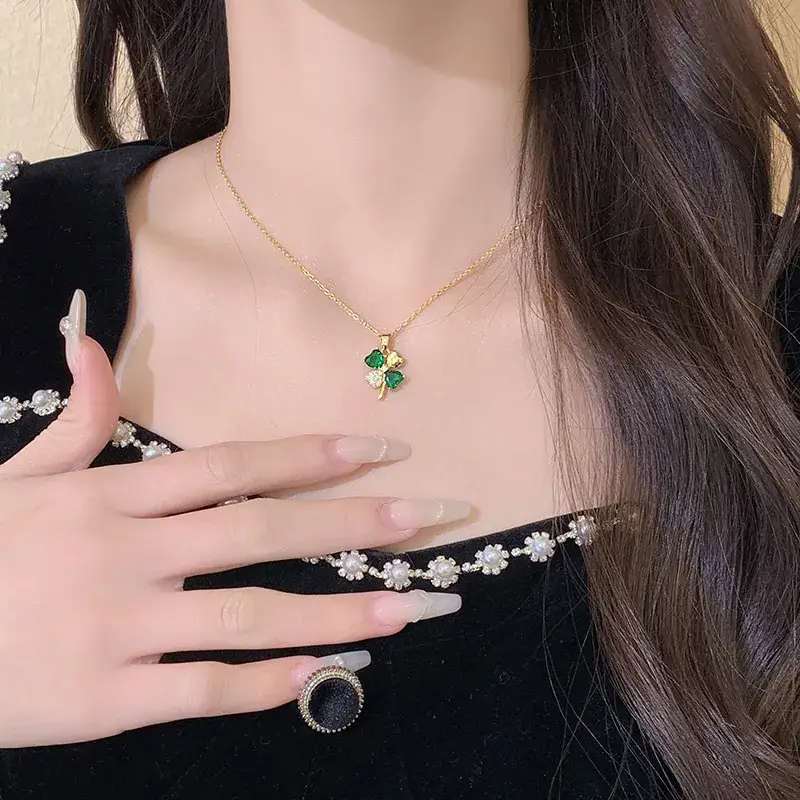 Women's Light Luxury Pearl Clavicle Necklace Niche Design - Image 212