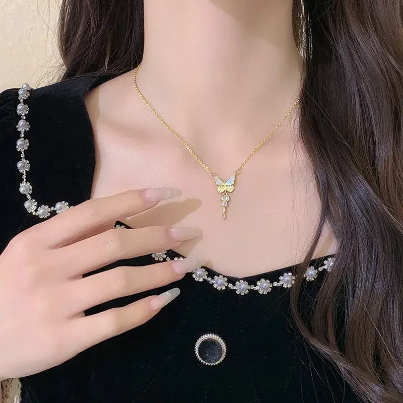 Women's Light Luxury Pearl Clavicle Necklace Niche Design - Image 221