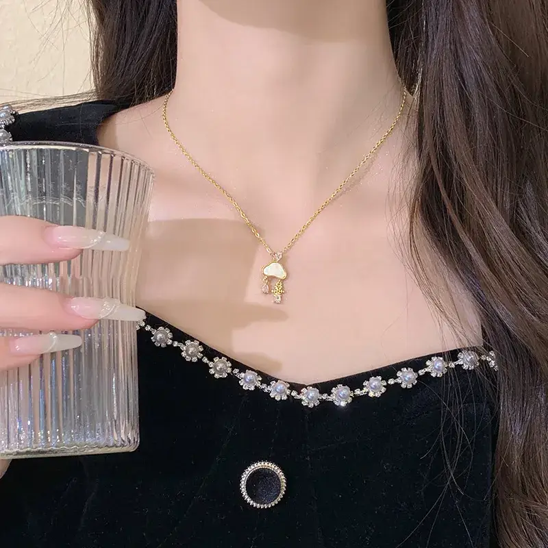 Women's Light Luxury Pearl Clavicle Necklace Niche Design - Image 222