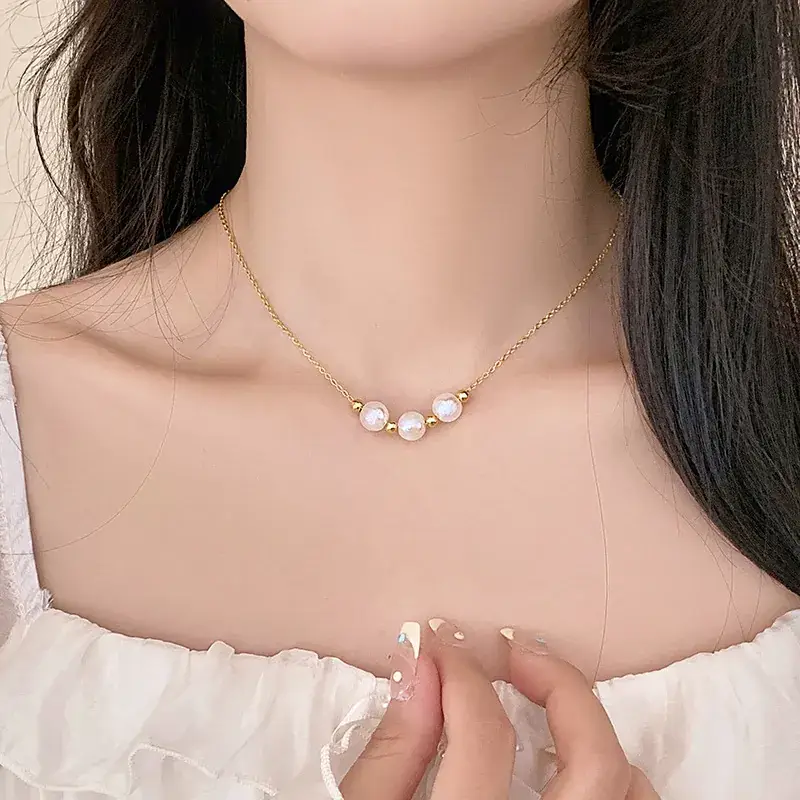 Women's Light Luxury Pearl Clavicle Necklace Niche Design - Image 47