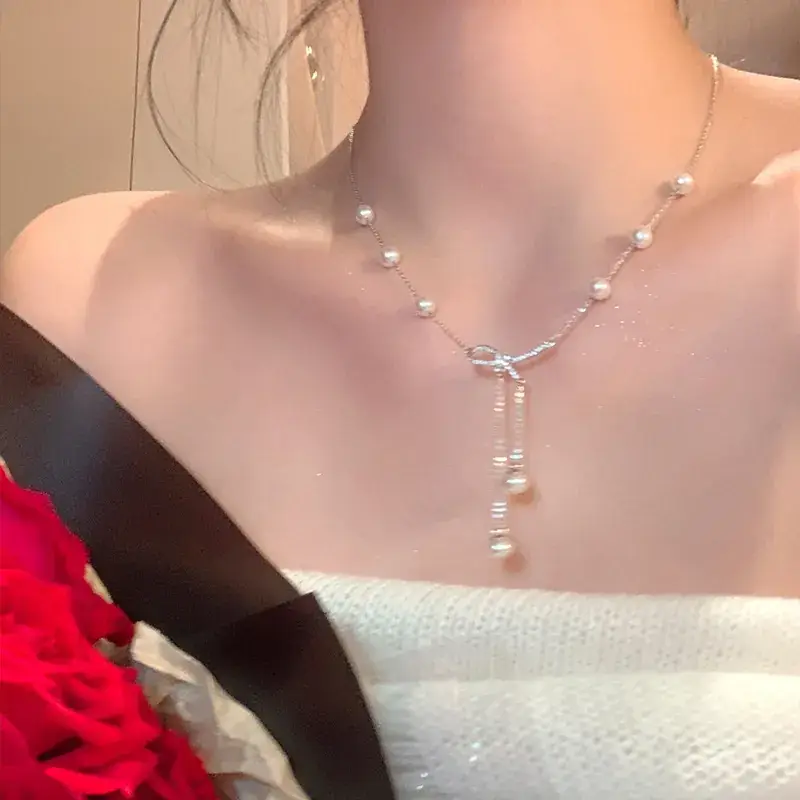 Women's Light Luxury Pearl Clavicle Necklace Niche Design - Image 48