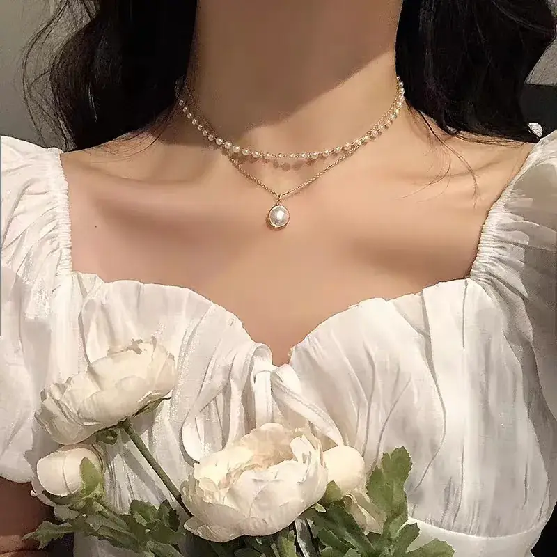 Women's Light Luxury Pearl Clavicle Necklace Niche Design - Image 5