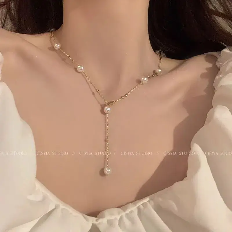 Women's Light Luxury Pearl Clavicle Necklace Niche Design - Image 58