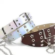 Black Punk Belt with Diamond Stoppers for Women & Men — feature 1