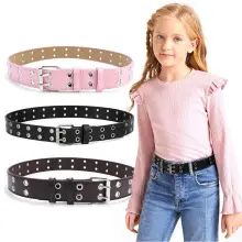 Black Punk Belt with Diamond Stoppers for Women & Men — feature 11