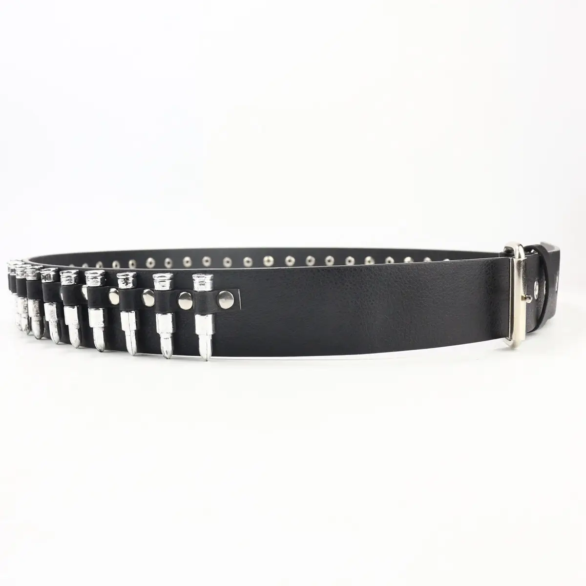 Black Punk Belt with Diamond Stoppers for Women & Men — feature 23