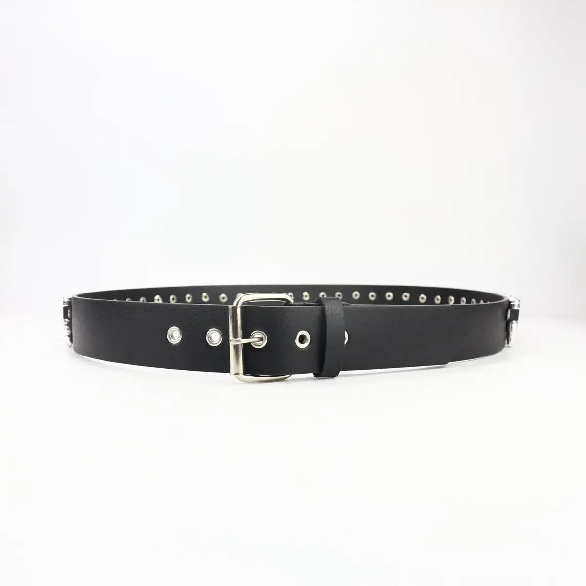 Black Punk Belt with Diamond Stoppers for Women & Men — feature 25