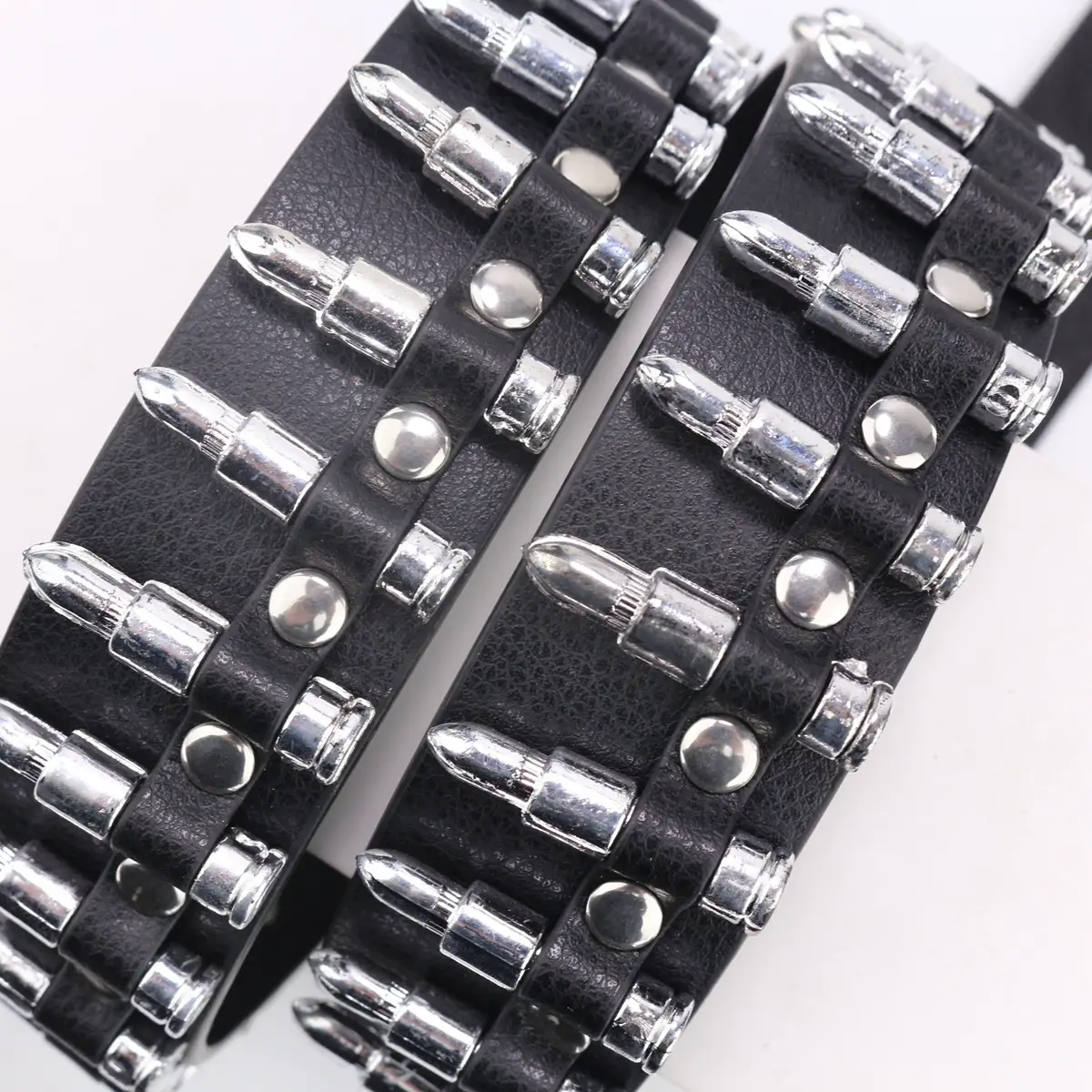 Black Punk Belt with Diamond Stoppers for Women & Men — feature 27