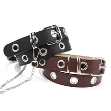 Black Punk Belt with Diamond Stoppers for Women & Men — feature 4
