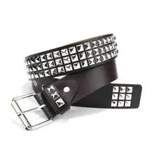 Black Punk Belt with Diamond Stoppers for Women & Men — feature 8