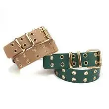 Black Punk Belt with Diamond Stoppers for Women & Men — feature 9