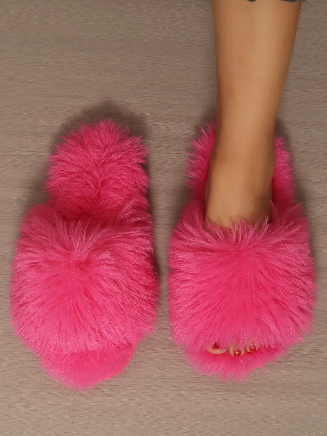 Cotton Slippers, Winter Long-Haired Slippers, Women's Indoor Furry Slippers, 2025 Spring and Autumn New Style, Plush Winter Slippers — feature 12