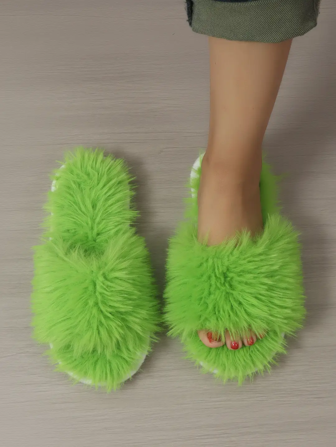 Cotton Slippers, Winter Long-Haired Slippers, Women's Indoor Furry Slippers, 2025 Spring and Autumn New Style, Plush Winter Slippers — feature 7