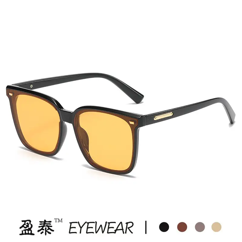 White Black Square Sunglasses for Men Women - Image 11