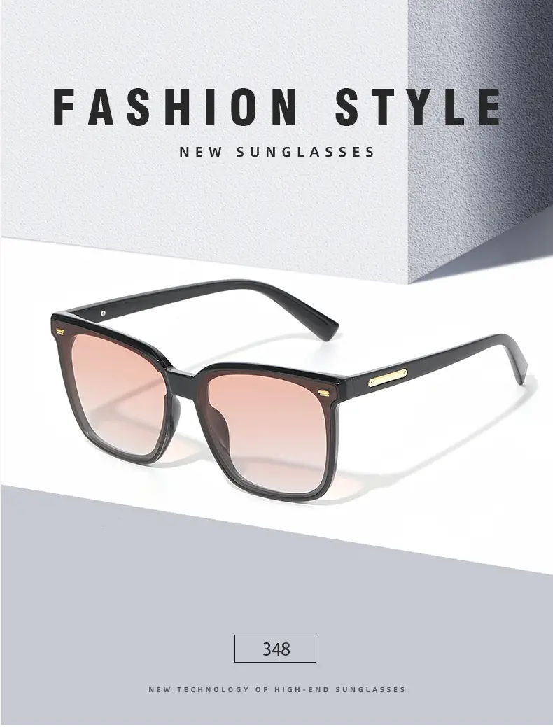 White Black Square Sunglasses for Men Women — feature 11