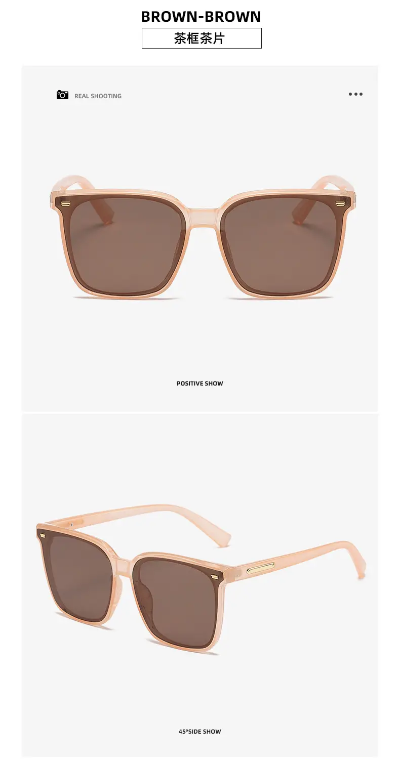 White Black Square Sunglasses for Men Women — feature 18