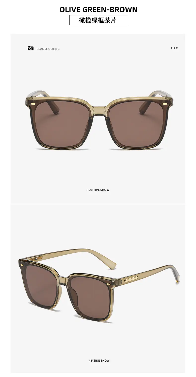 White Black Square Sunglasses for Men Women — feature 19