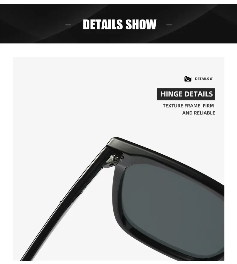 White Black Square Sunglasses for Men Women — feature 21