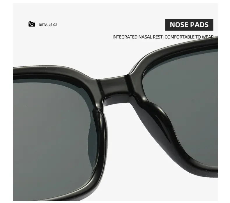 White Black Square Sunglasses for Men Women — feature 22