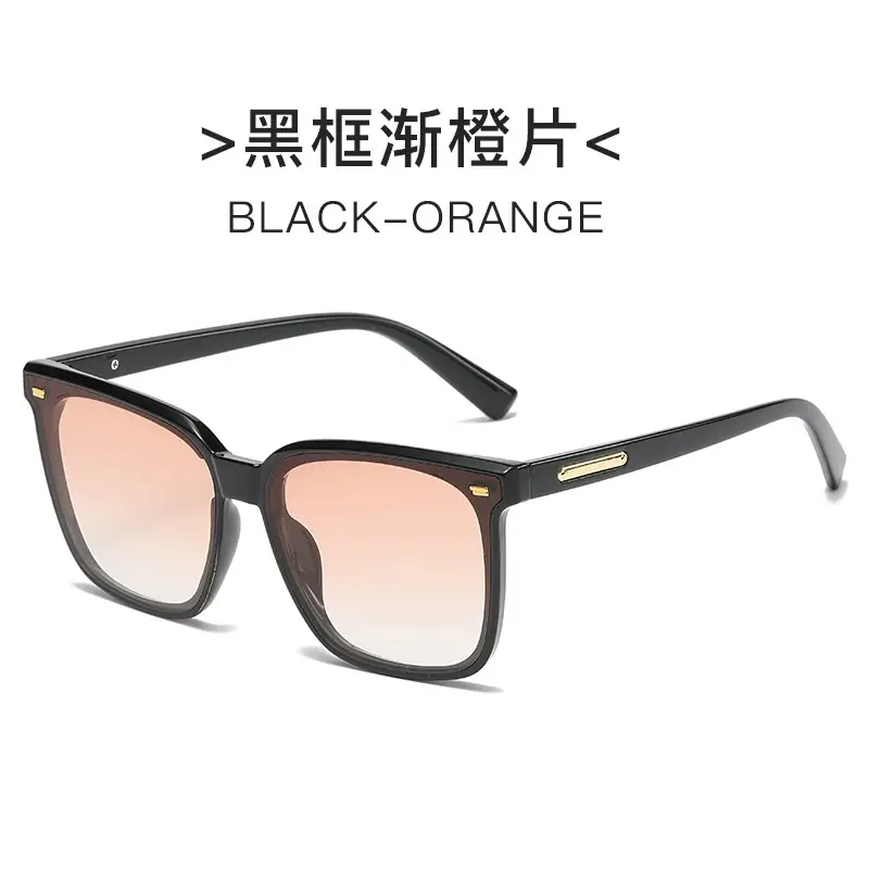 White Black Square Sunglasses for Men Women - Image 2