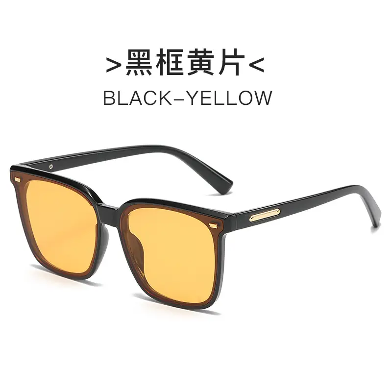 White Black Square Sunglasses for Men Women - Image 4