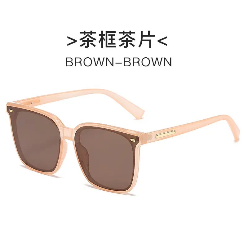White Black Square Sunglasses for Men Women - Image 5