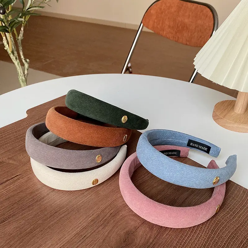 Women Retro Chanel Plaid Headband with Sponges — feature 13