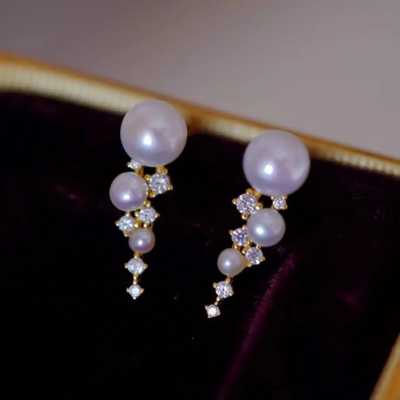 Natural Freshwater Pearl Earrings for Women - Image 2