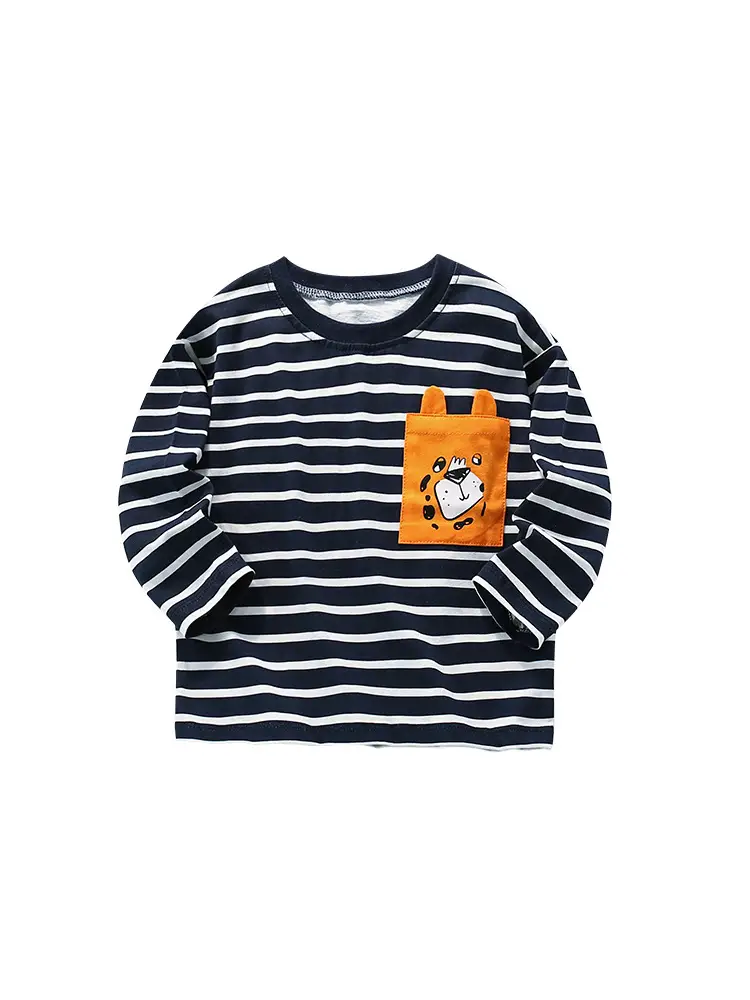 Malwee Boys Striped T-Shirt Autumn Casual Long Sleeve - Image 6