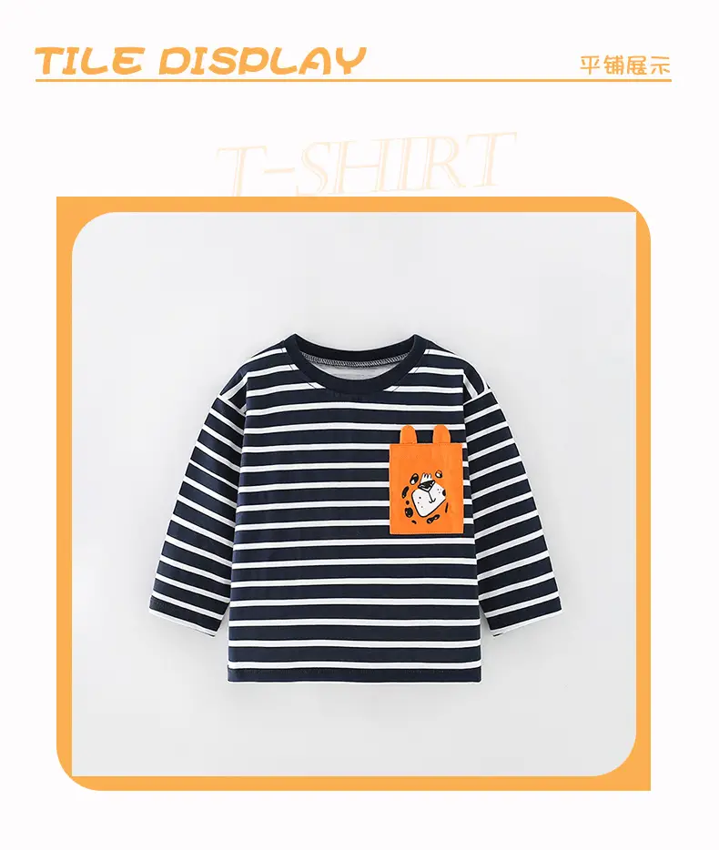 Malwee Boys Striped T-Shirt Autumn Casual Long Sleeve — feature 11
