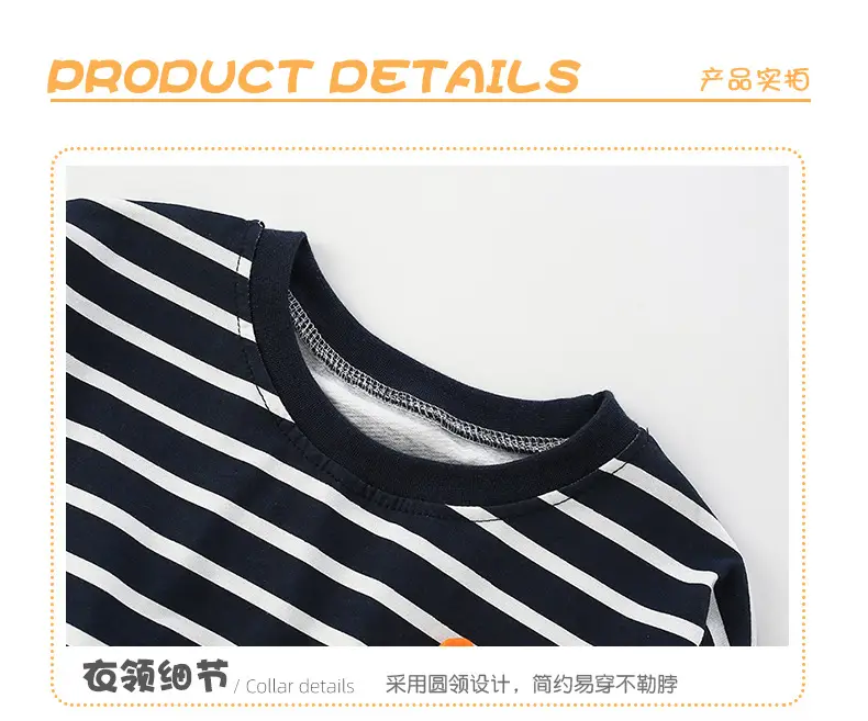 Malwee Boys Striped T-Shirt Autumn Casual Long Sleeve — feature 7