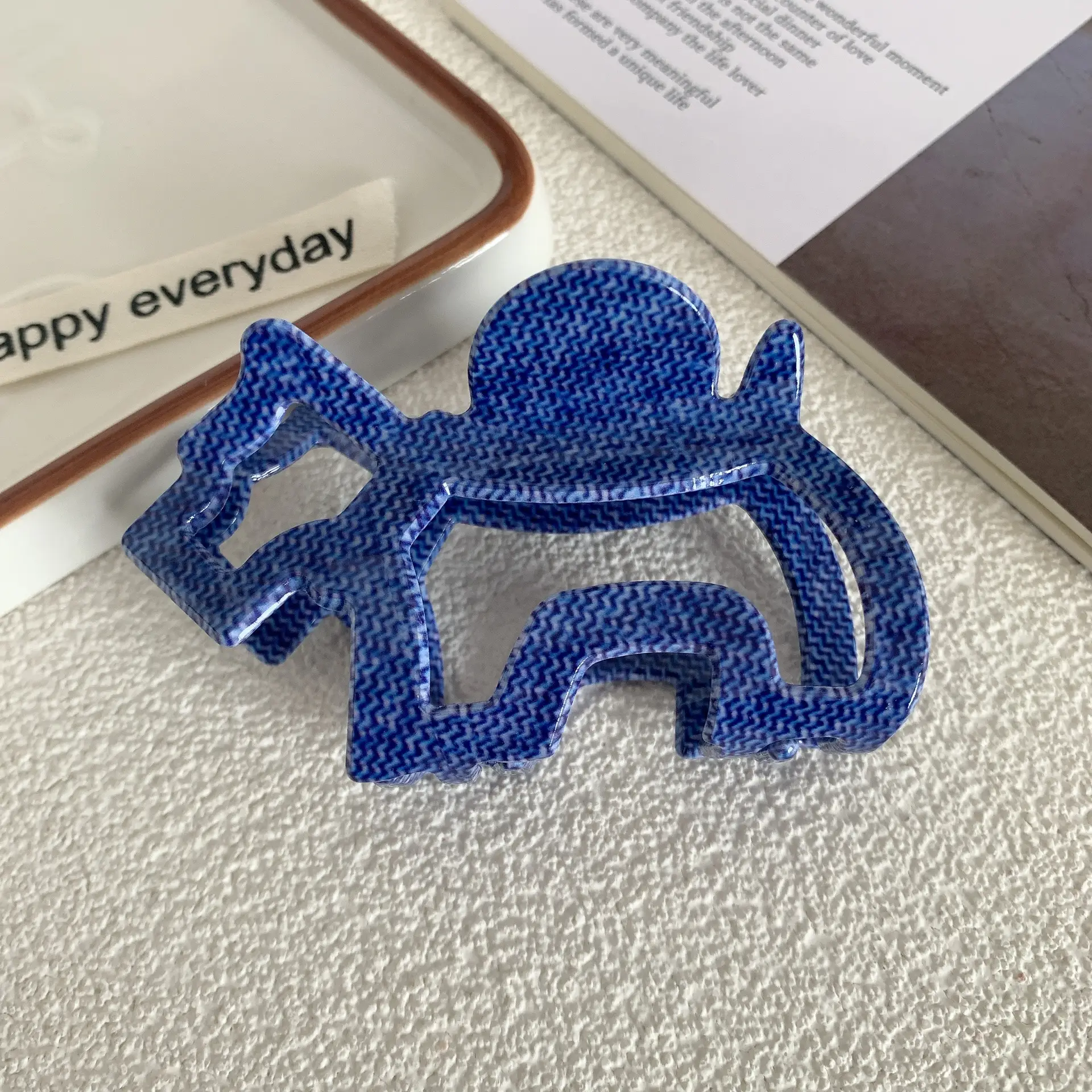 Blue Glitter Dog Hair Clip for Girls - Image 2
