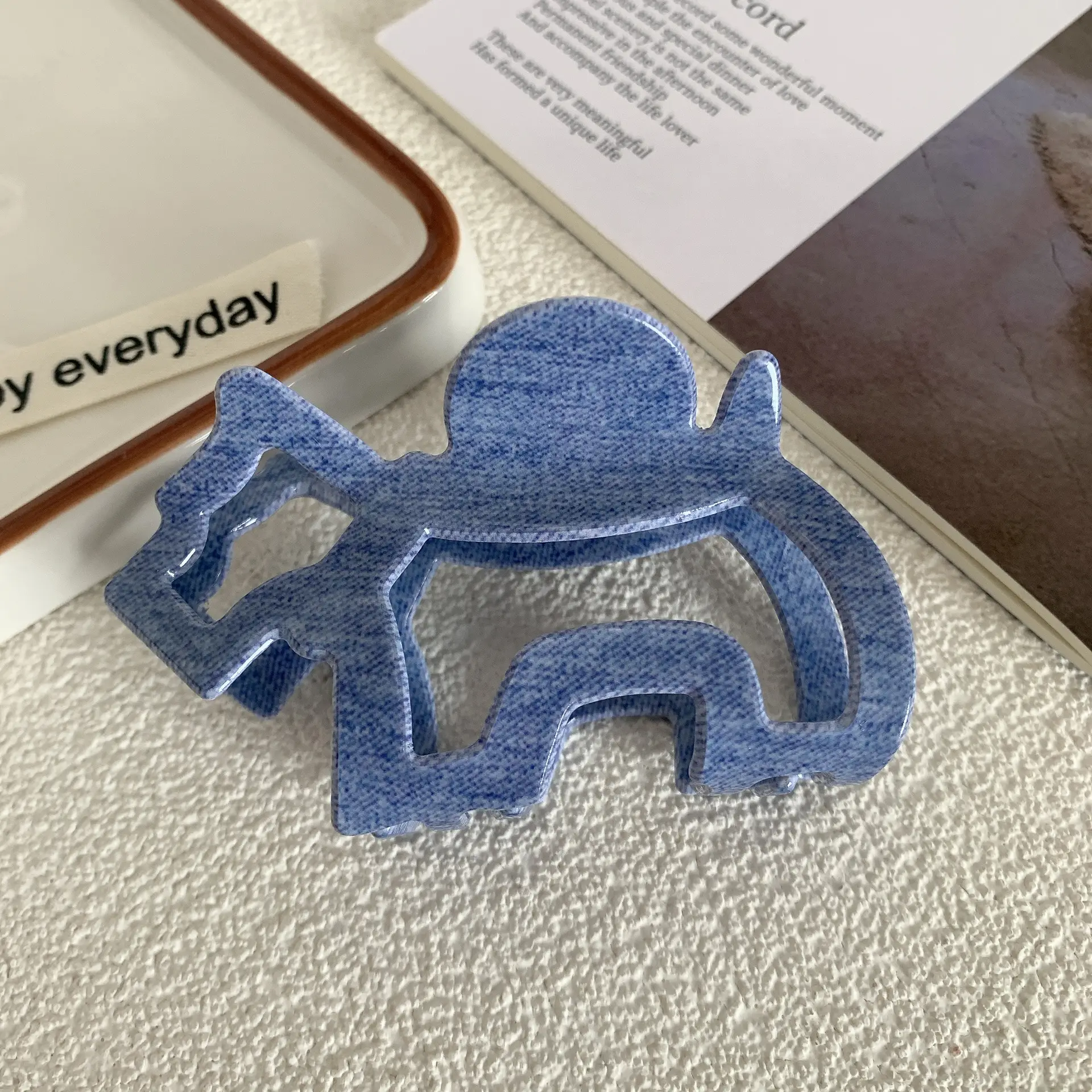 Blue Glitter Dog Hair Clip for Girls - Image 3