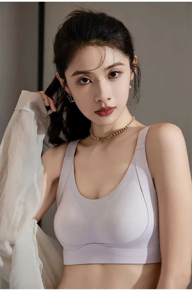Anti-Sagging Pull-Up Bra for Women, Soft Cotton, White, Plus Size — feature 26