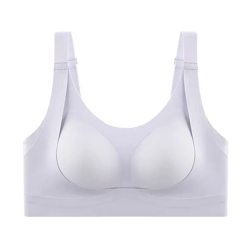 Anti-Sagging Pull-Up Bra for Women, Soft Cotton, White, Plus Size - Image 4