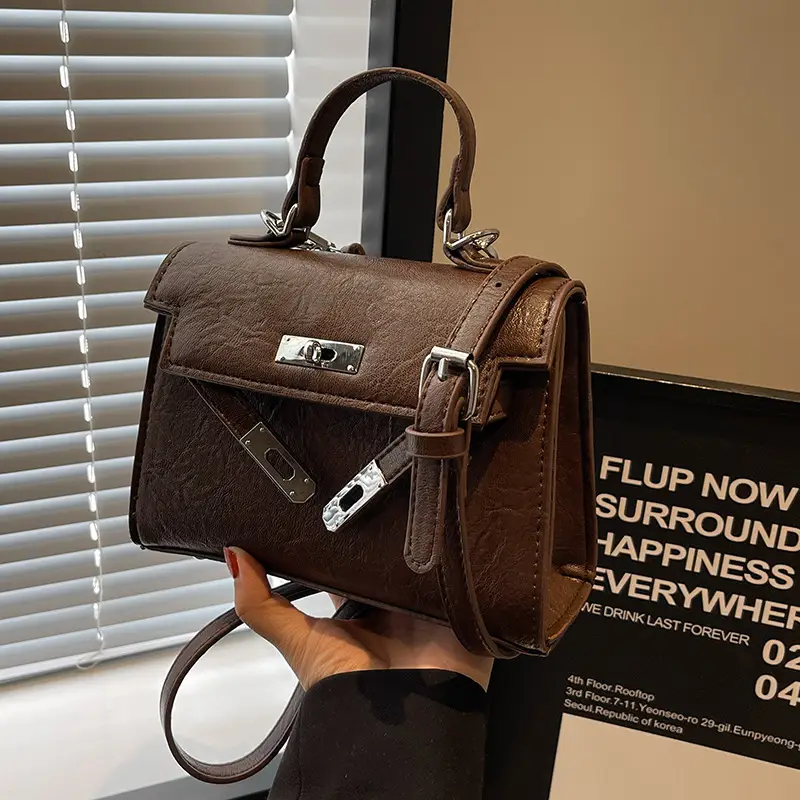 Women Shoulder Messenger Bag Brown Leather 2023 - Image 7