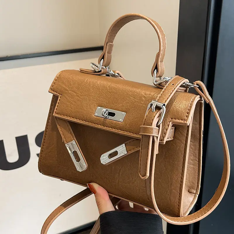 Women Shoulder Messenger Bag Brown Leather 2023 - Image 2