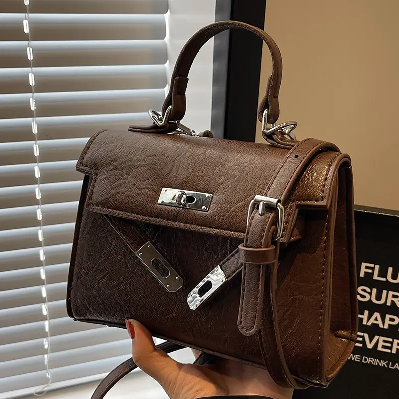 Women Shoulder Messenger Bag Brown Leather 2023 - Image 3