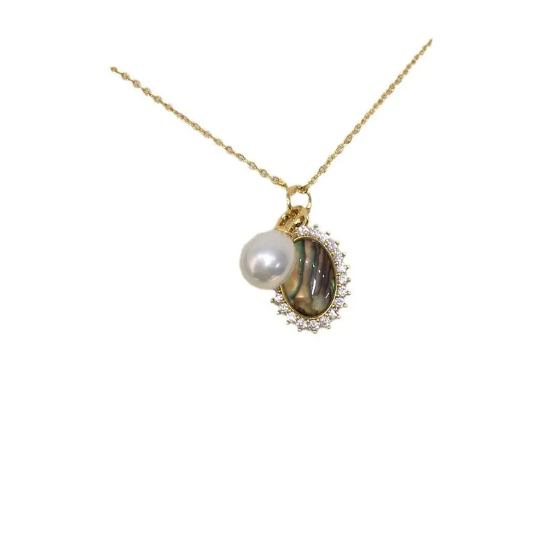 Zhuji Yuan Natural Pearl Pendant with Abalone Shell - Image 6