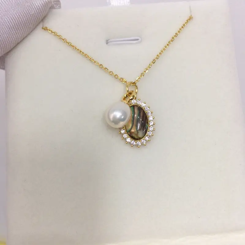 Zhuji Yuan Natural Pearl Pendant with Abalone Shell — feature 4