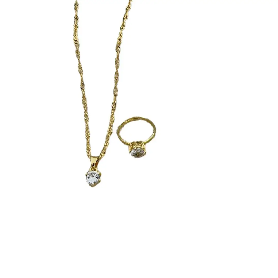 Four-piece Zircon Jewelry Set for Women