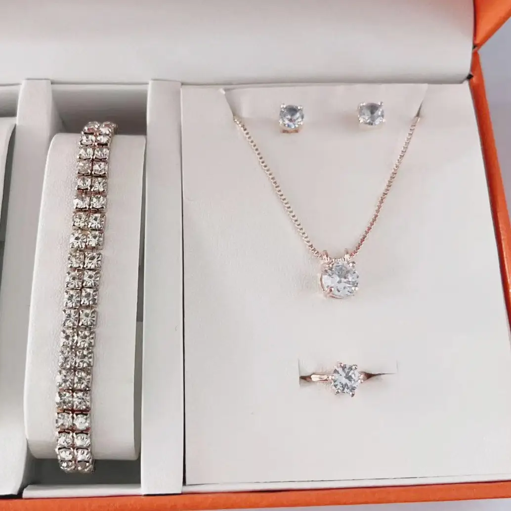 Venetian Chain Rose Gold Double Row Bracelet suit
