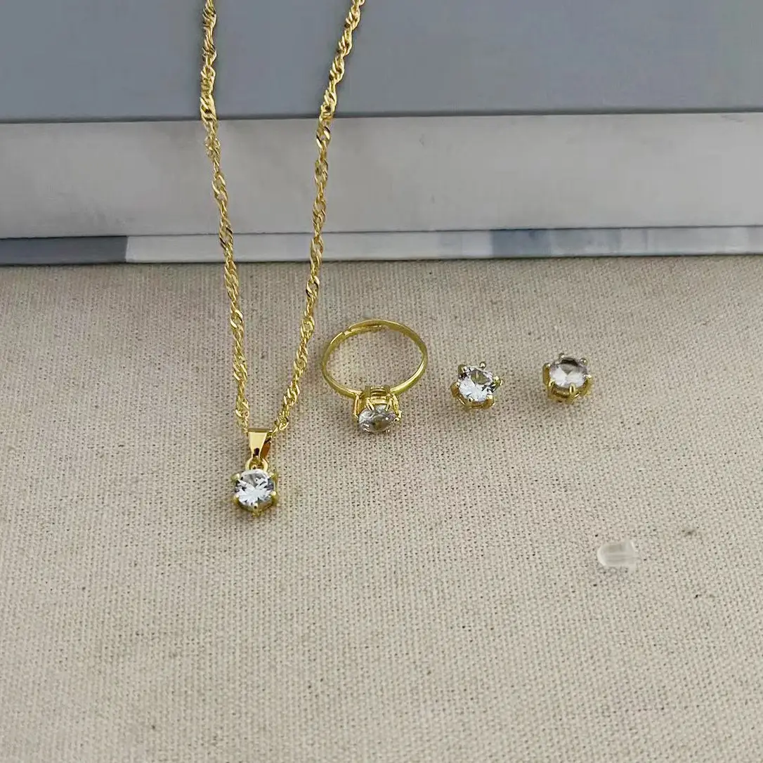 Water Wave Chain Gold Single Row Bracelet suit