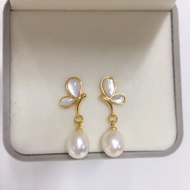 Zhuji Pearl Butterfly Earrings 18K Gold Women — feature 8