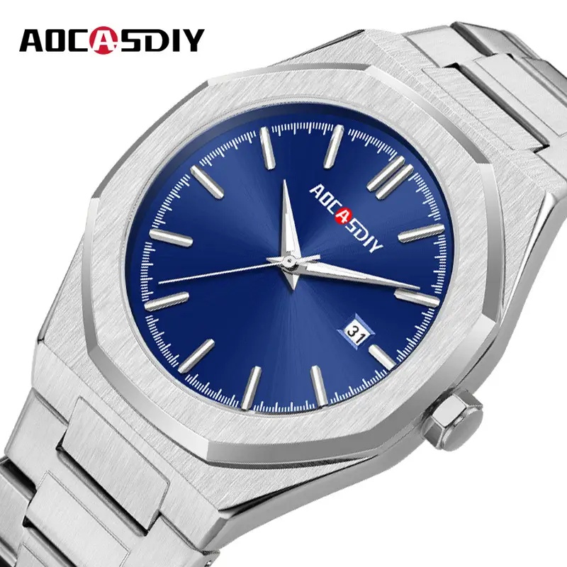 AOCASDIY Gold Green Dial Men's Quartz Watch - Image 5